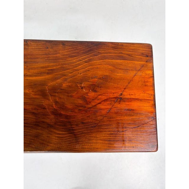 Large Mid-Century Modern Wooden Bench, Italy, 1960s For Sale - Image 6 of 8