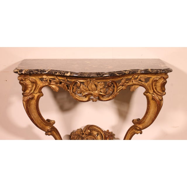 Louis XV Console in Gilt Wood For Sale - Image 4 of 17