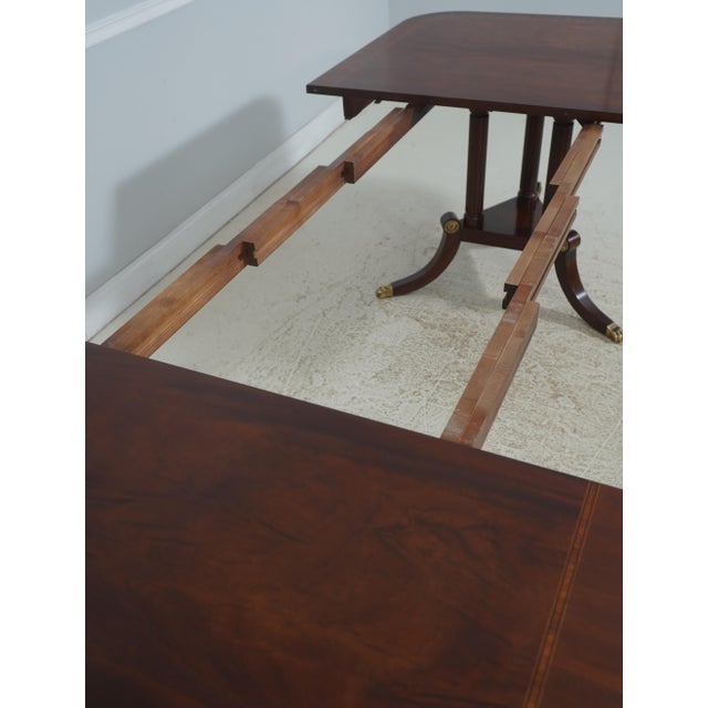 Henkel Harris Inlaid Flame Mahogany Dining Table For Sale - Image 10 of 18