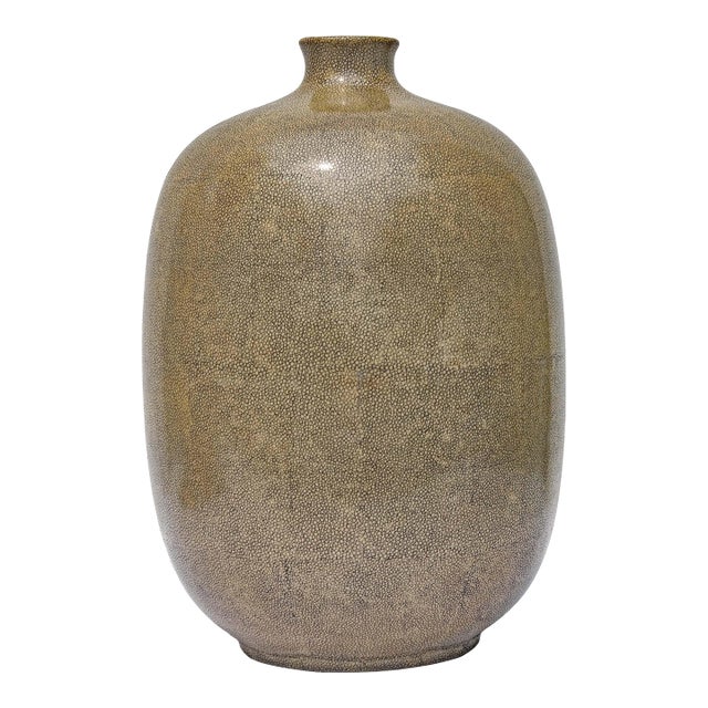 Shagreen Porcelain Vase or Lamp Base For Sale