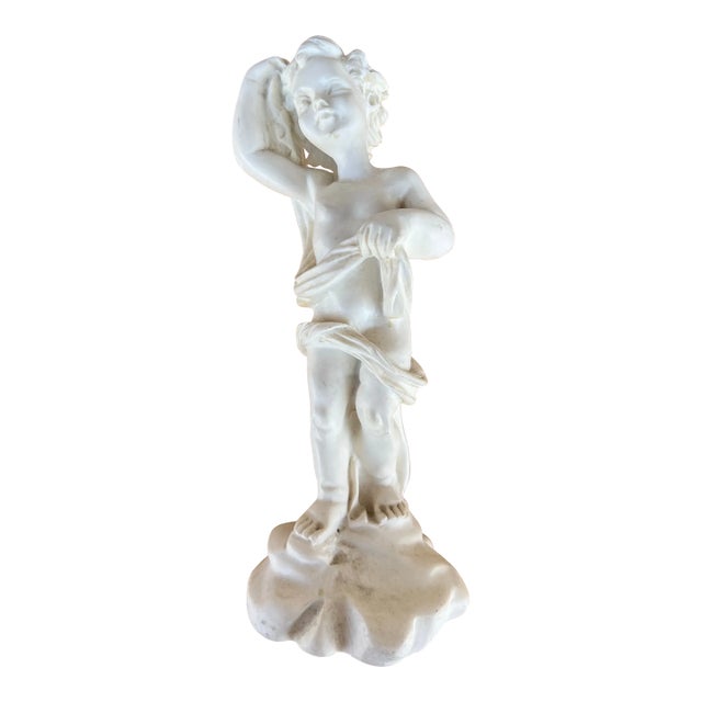 Mid Century Cherub With Scarf For Sale