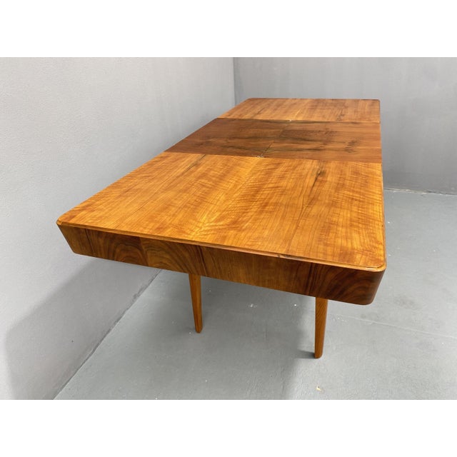 Walnut Adjustable Dining Table by Setona, Former Czechoslovakia, 1950s For Sale - Image 18 of 18