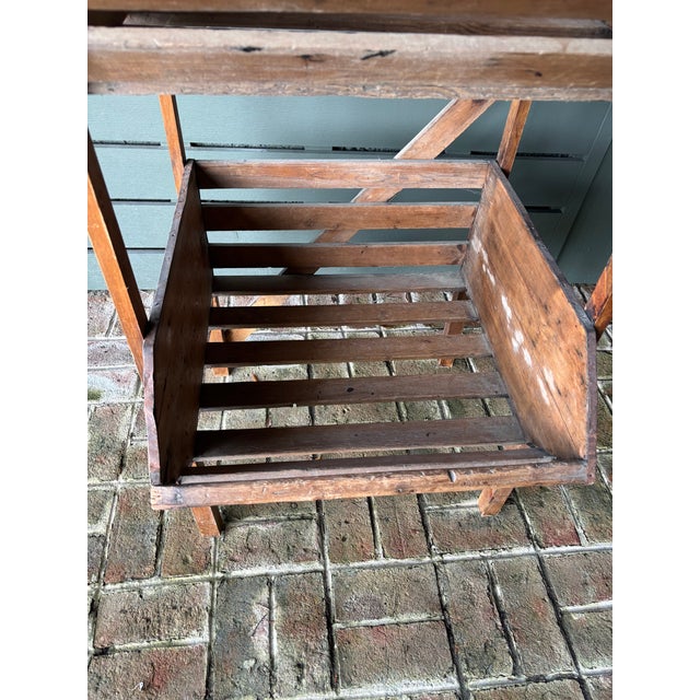 Vintage Rustic Wooden Farmhouse Market Display/Produce Stand For Sale - Image 11 of 15