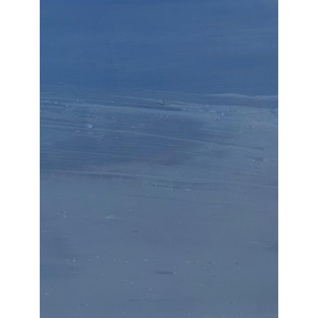 Mellow Blue Color Field Painting With Soft Dimensional Texture For Sale - Image 4 of 9