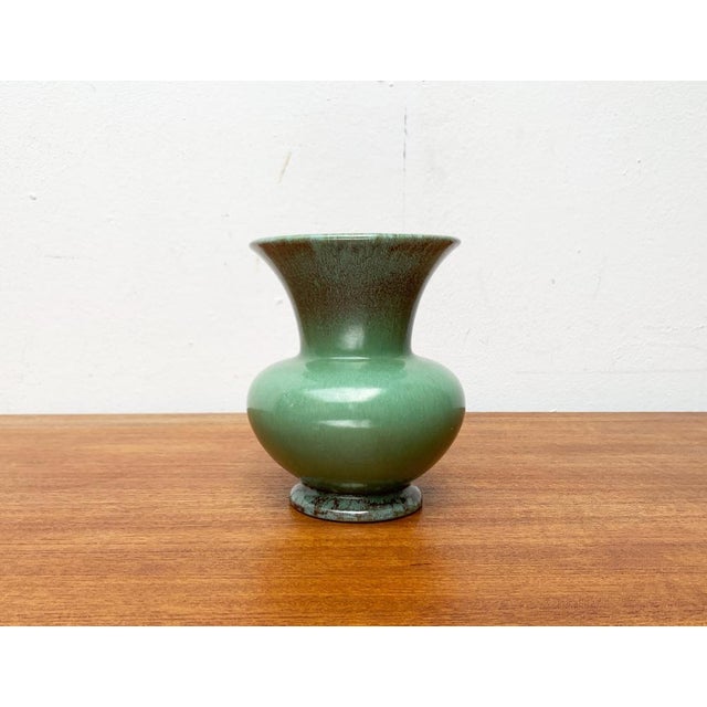 Art Deco German Ceramic Vase from Jasba, 1940s, in Very Good conditions. Designed 1920 to 1949 This piece has an...