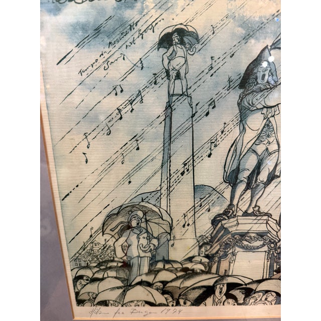 Paper 1974 Signed Kingdom of Music Wall Art For Sale - Image 7 of 9