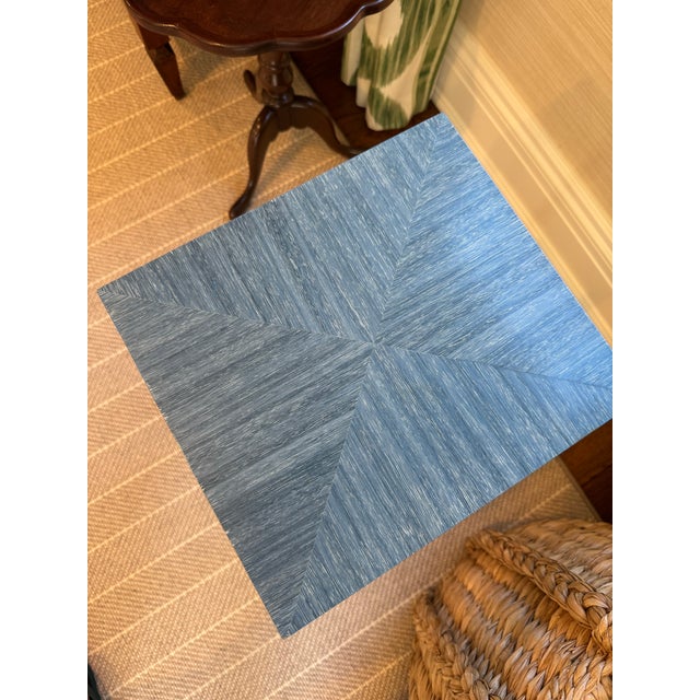 Keith Fritz Fine Furniture Sidecar in Ceylon Blue For Sale - Image 9 of 13