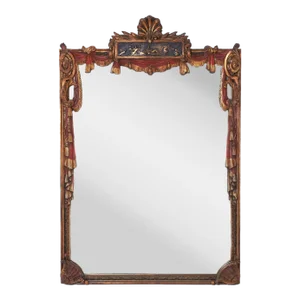 Carved and Painted Neoclassic Frame and Mirror