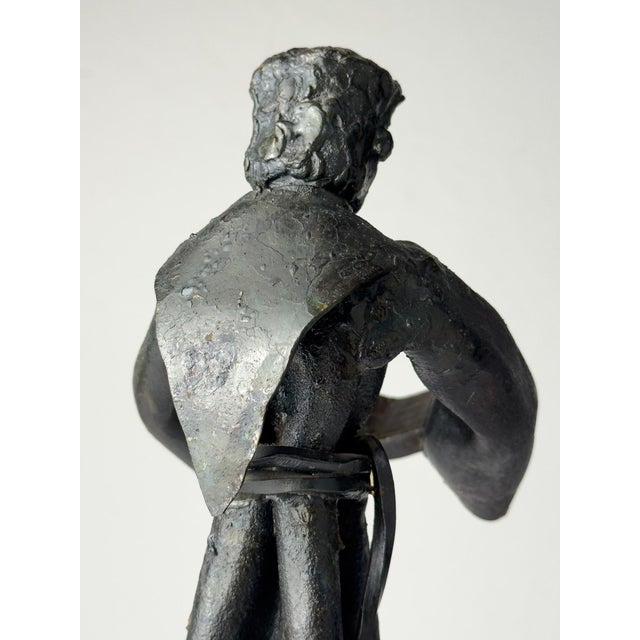 Salvino Marsura, Brutalist Sculpture of Monk with Book, 1970s, Iron For Sale - Image 14 of 18