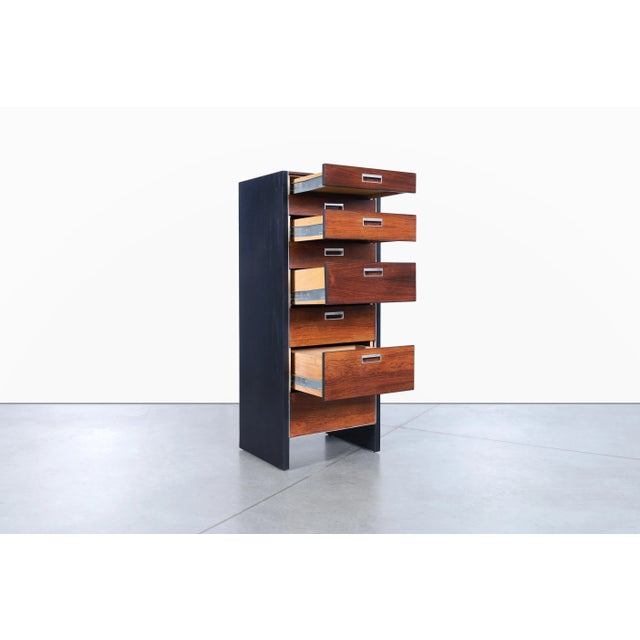 Wood Mid-Century Modern Rosewood Tall Dresser by Robert Baron for Glenn of California For Sale - Image 7 of 11