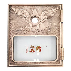 Vintage Brass Yale u.s. Post Office Box Door