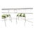 Metal Vintage Wrought Iron Dining Set – Painted Benjamin Moore Mountain Peak White For Sale - Image 7 of 10