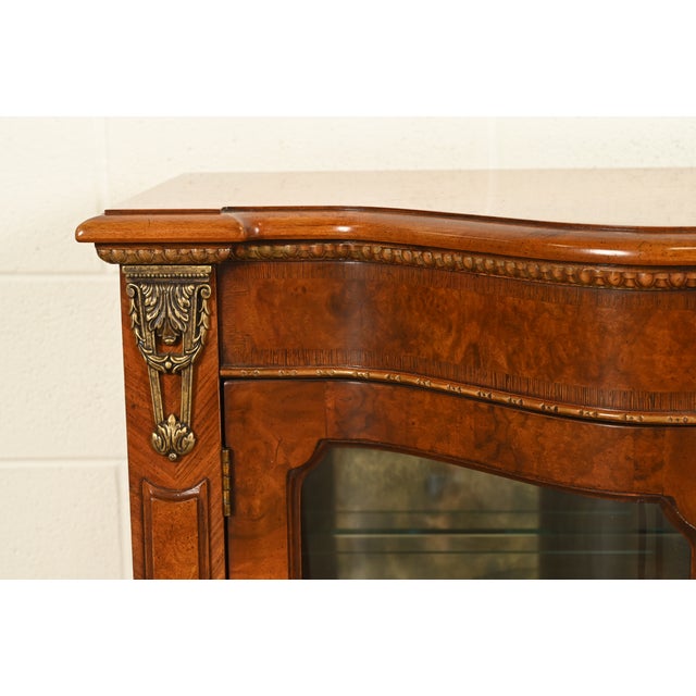 Brown Henredon Grand Provenance Italian Neoclassical Inlaid Cherry and Burled Walnut Sideboard or Bar Cabinet, Circa 1980s For Sale - Image 8 of 16