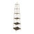 Aesthetic Brass & Glass 5-Stack Nesting Side Stand Set 20thC For Sale