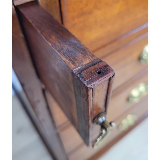 Antique English George III Secretaire in Oak, 1800 For Sale - Image 18 of 18