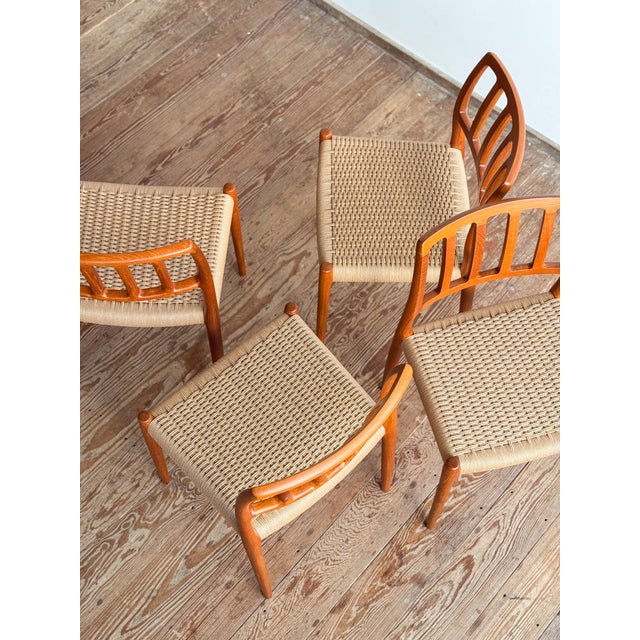 1970s Mid-Century Modern Dining Chairs in Teak by Niels O. Møller for JL Mollers Møbelfabrik, 1950, Set of 4 For Sale - Image 5 of 18