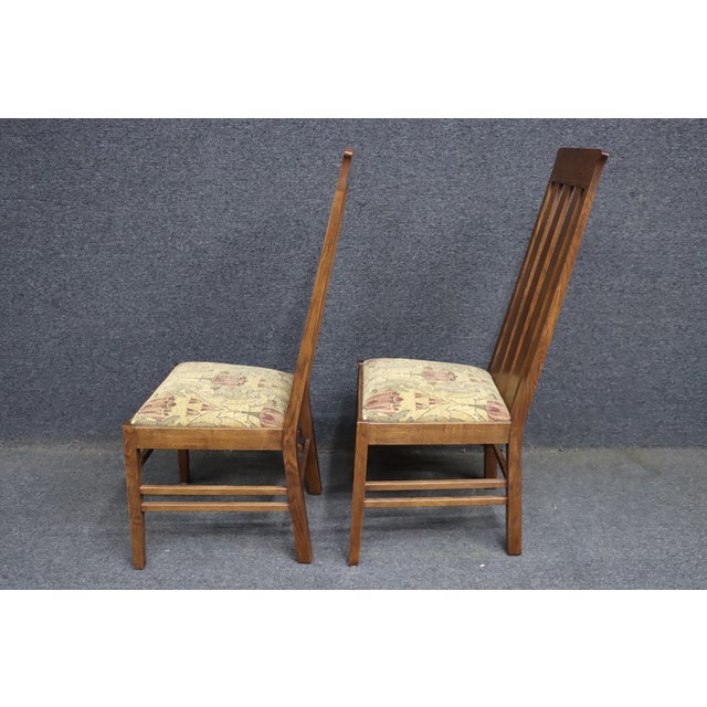 Set of 4 Stickley Mission Oak Dining Chairs For Sale - Image 9 of 15