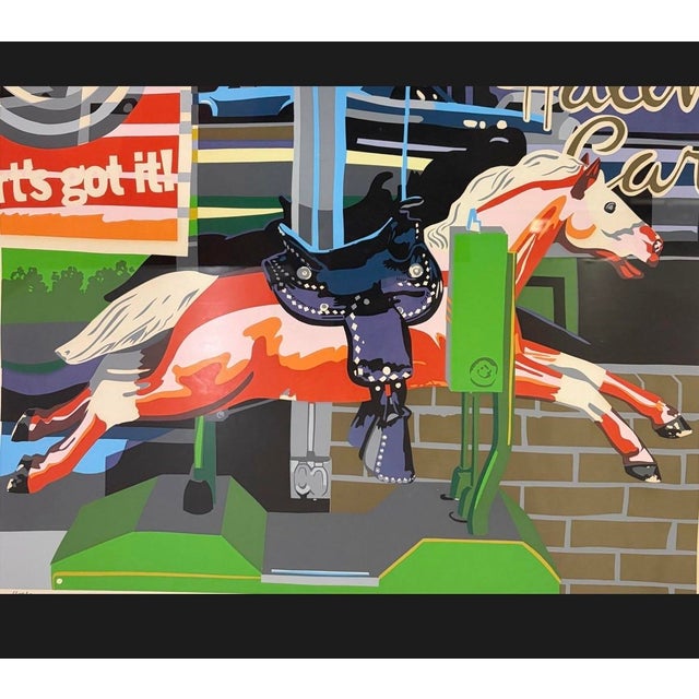Up for sale is a vibrant, highly collectible original 1980 serigraph titled "Quarter Horse" by renowned American...
