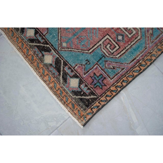 Terra Cotta 1970s Vintage Hand Knotted Small Rug Enrtway Mat, Kitchen Bathroom Decor 2x4 Ft Approx For Sale - Image 8 of 13