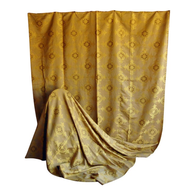 Mid 19th Century Pair of French Empire Silk Panels Over 10 Yards For Sale