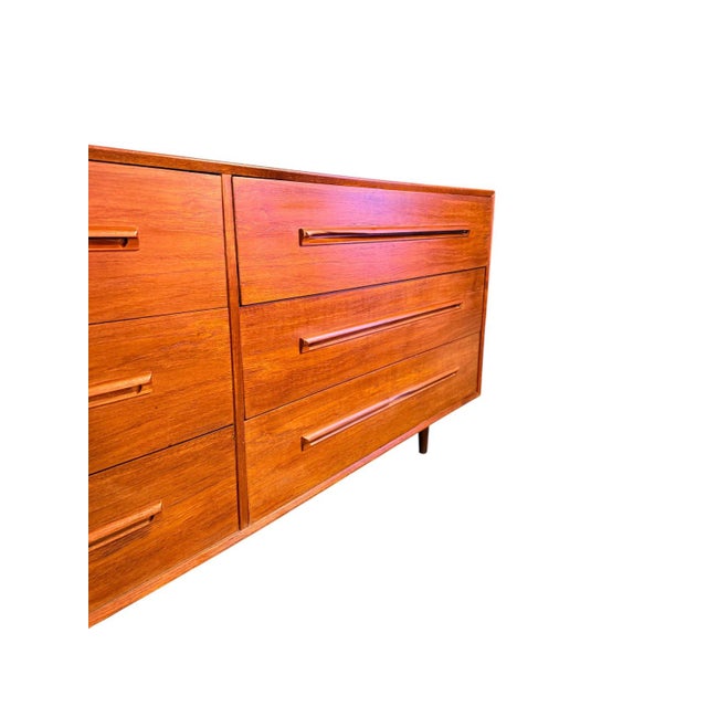 Mid Century Modern Teak 6-Drawer Dresser by Westnofa of Sweden, Attributed For Sale - Image 11 of 16