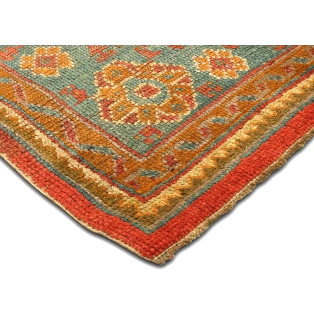 Traditional 1920s Turkish Oushak Rug For Sale - Image 3 of 7