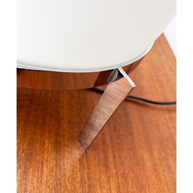 Mid-Century Space Age Model Luna Tripod Globe Table Lamp by Alfred Hablützel and Bernhard Luginbühl for Swisslamps International, 1960s For Sale - Image 15 of 18