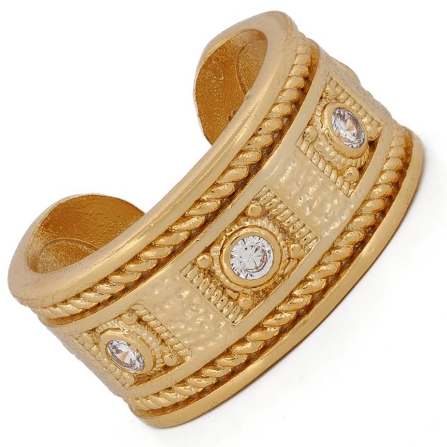 Mystic Queen Diamond Cuff Gold Ring, Size 4 For Sale In Miami - Image 6 of 8