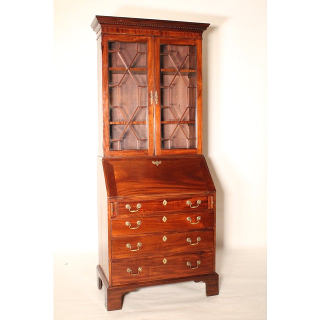 Traditional George III Mahogany Secretary For Sale - Image 3 of 16