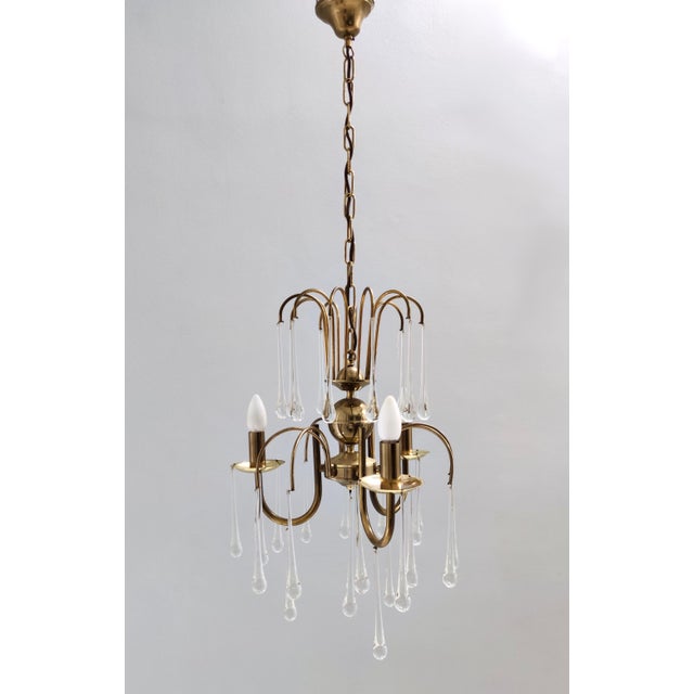 Vintage Italian Murano Glass Teardrop Chandelier from Venini, 1970s For Sale - Image 17 of 17