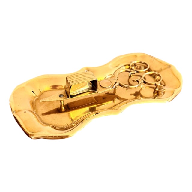 Antique Edwardian Brass Candle Snuffers and Tray, 1900s, Set of 2 For Sale