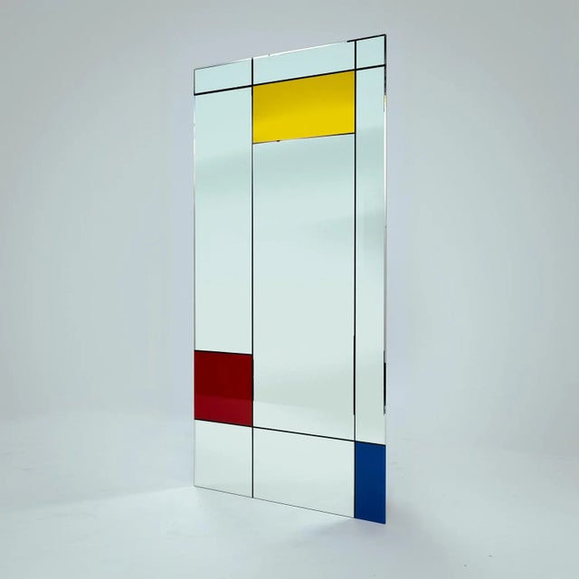 Square Art Wall Mirror in the style of Mondrian from Rimadesio, 1980s For Sale - Image 8 of 8