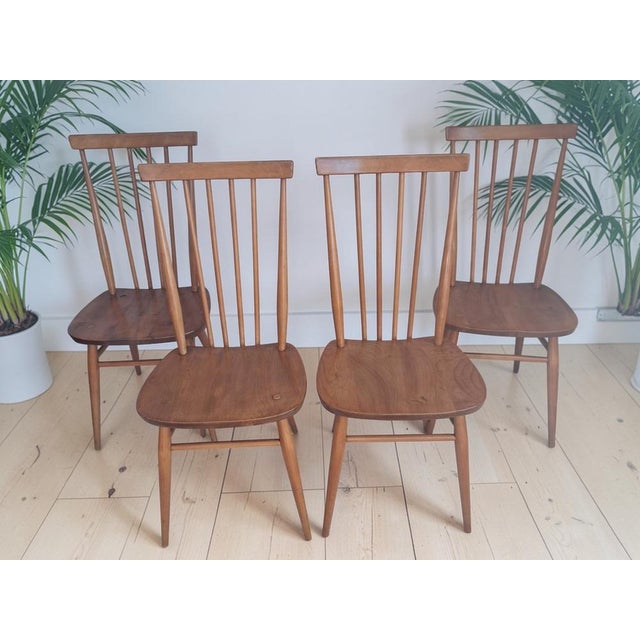 Mid-Century Modern 608 Windsor Dining Chairs by Lucian Ercolani for Ercol, 1960s, Set of 4 For Sale - Image 6 of 18