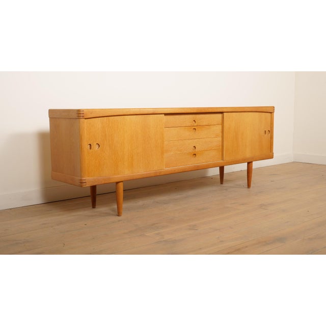 Vintage sideboard | oak | bramin | h.w. Klein | 225 cm beautiful vintage sideboard in oak, designed by h.w. Klein for...