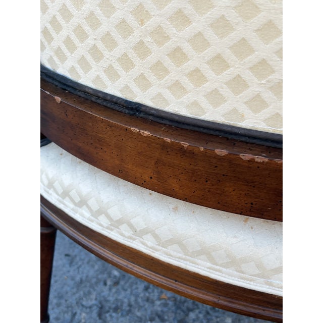 1970s Vintage French Provincial Arm Side Chair For Sale - Image 5 of 10