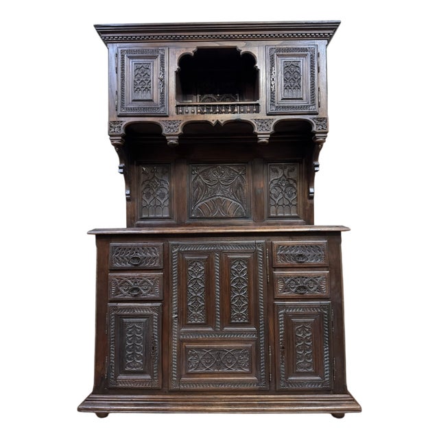 Renaissance Style Cabinet in Carved Wood, 1850s For Sale