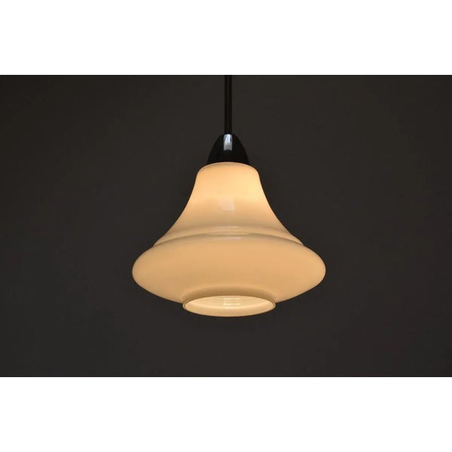 Made in Czechoslovakia Made og glass, metal 1x E27 or E26 socket With Aged Patina Re-polished Fully functional Original...