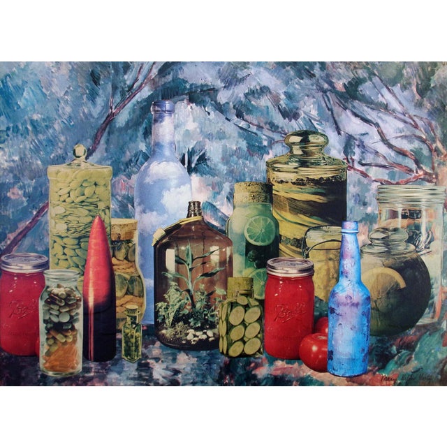 Realist Mary Helen Horty "Bottled in Bounty" Paper Collage/Montage For Sale