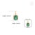 Art Deco Charm 1.55ct Emerald Diamond Halo Pendant in 14k Yellow Gold For Sale - Image 11 of 14