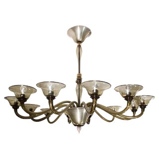 Large Venetian Chandelier, 1940s For Sale