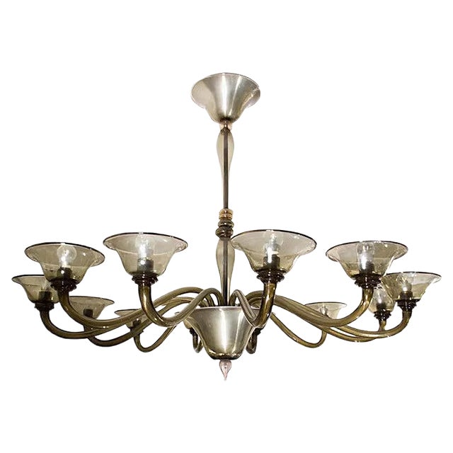 Large Venetian Chandelier, 1940s For Sale