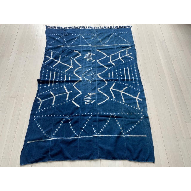 African Mali indigo textile circa 1950. Handwoven, vegetable dyed cotton. We only select the best. This soft textile was...