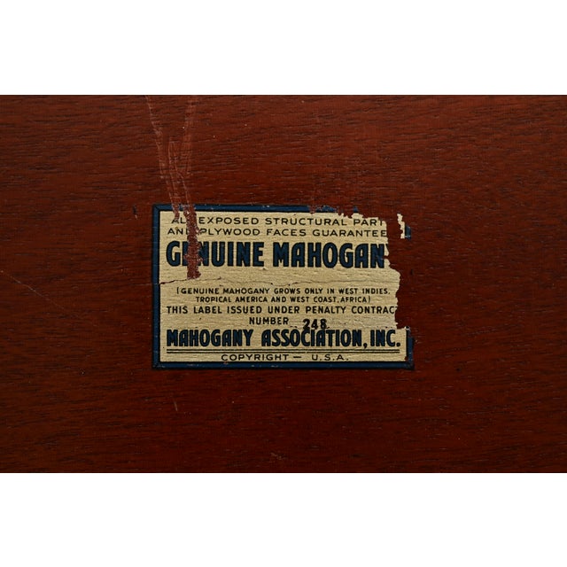 Baker Furniture Style French Regency Louis XVI Flame Mahogany Serpentine Front Chest of Drawers, Circa 1940s For Sale - Image 10 of 15