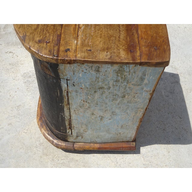 Small Cabinet in Canoe Wood and Teak, 2000s For Sale - Image 16 of 18