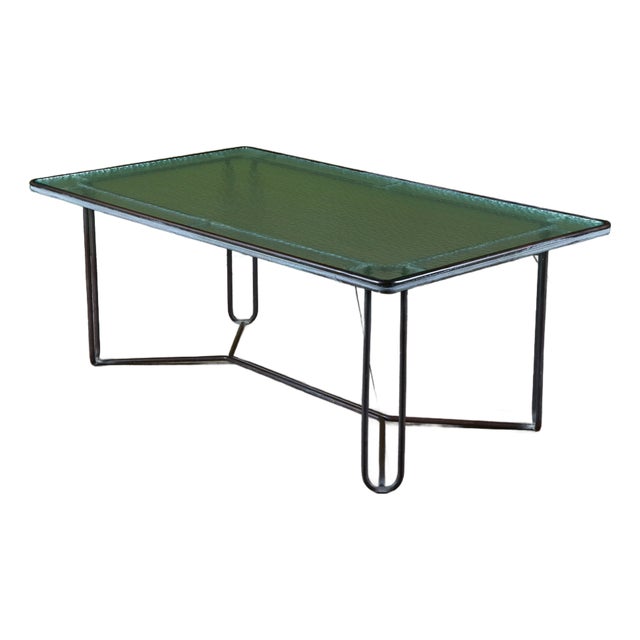 Walter Lamb Rectangular Bronze Patio Dining Table for Brown Jordan For Sale