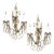 Pair of Vintage Solid Brass and Cut Crystal Wall Sconces For Sale