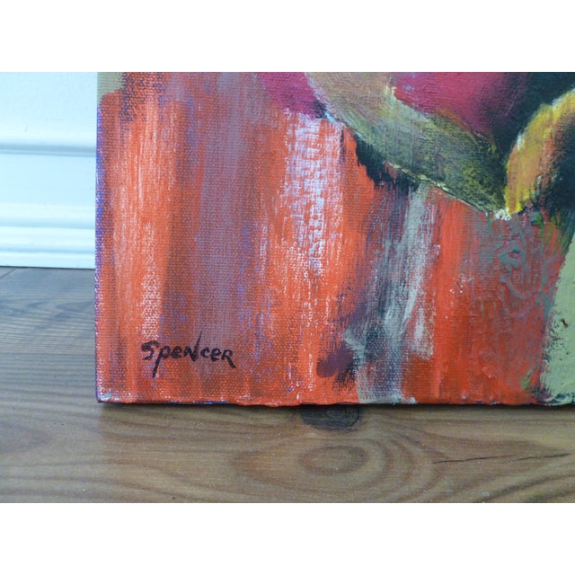 Textile "Duck and Swan" Original Oil and Acrylic Painting by Scott Spencer For Sale - Image 7 of 7