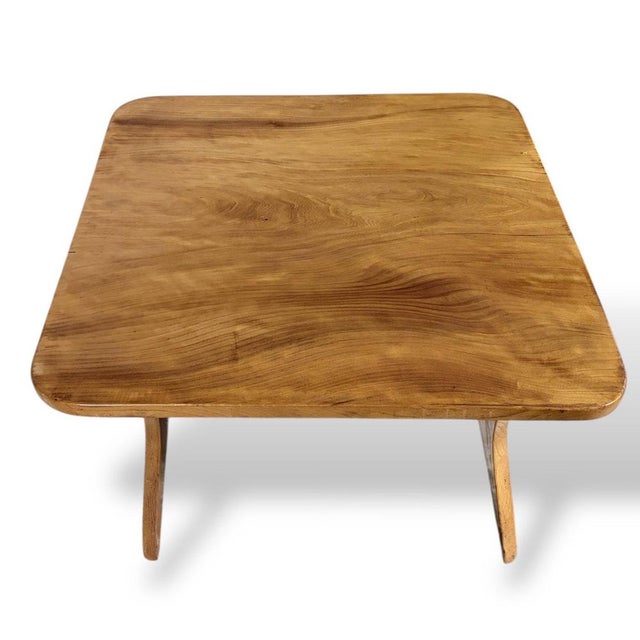 Vintage Arts & Crafts Elm Coffee Table For Sale - Image 9 of 12