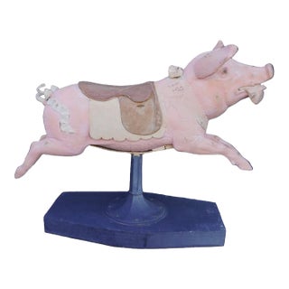19th Century French Carousel Pig For Sale