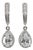 14k White Gold 1.64ctw Gia Pear Shape Halo Diamond Drop Dangle Earrings, A Pair For Sale